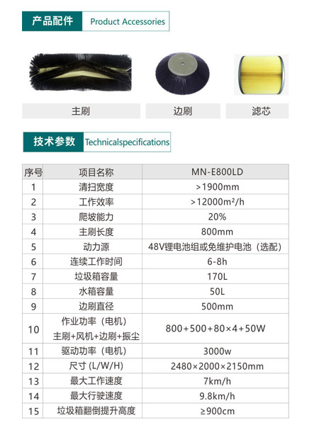 新型全封闭自卸式宕昌扫地机MN-E800LD